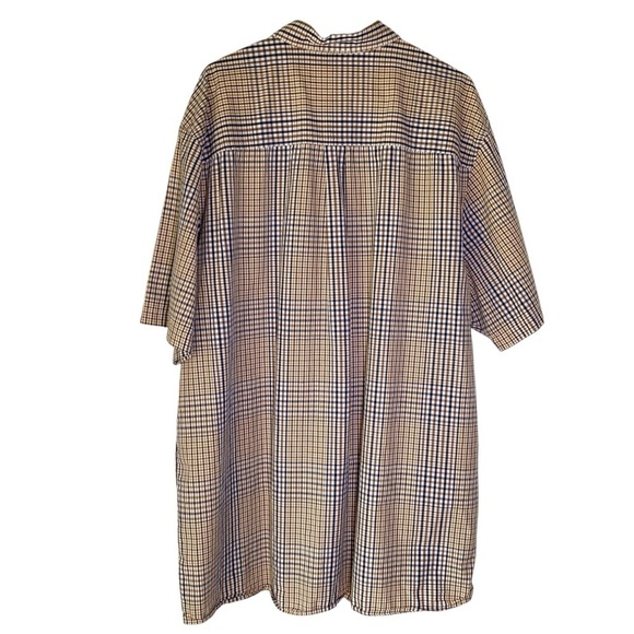 Timberland Big Men's size 3XL Brown, orange & Tan plaid Casual Button Down Shirt - Picture 3 of 5